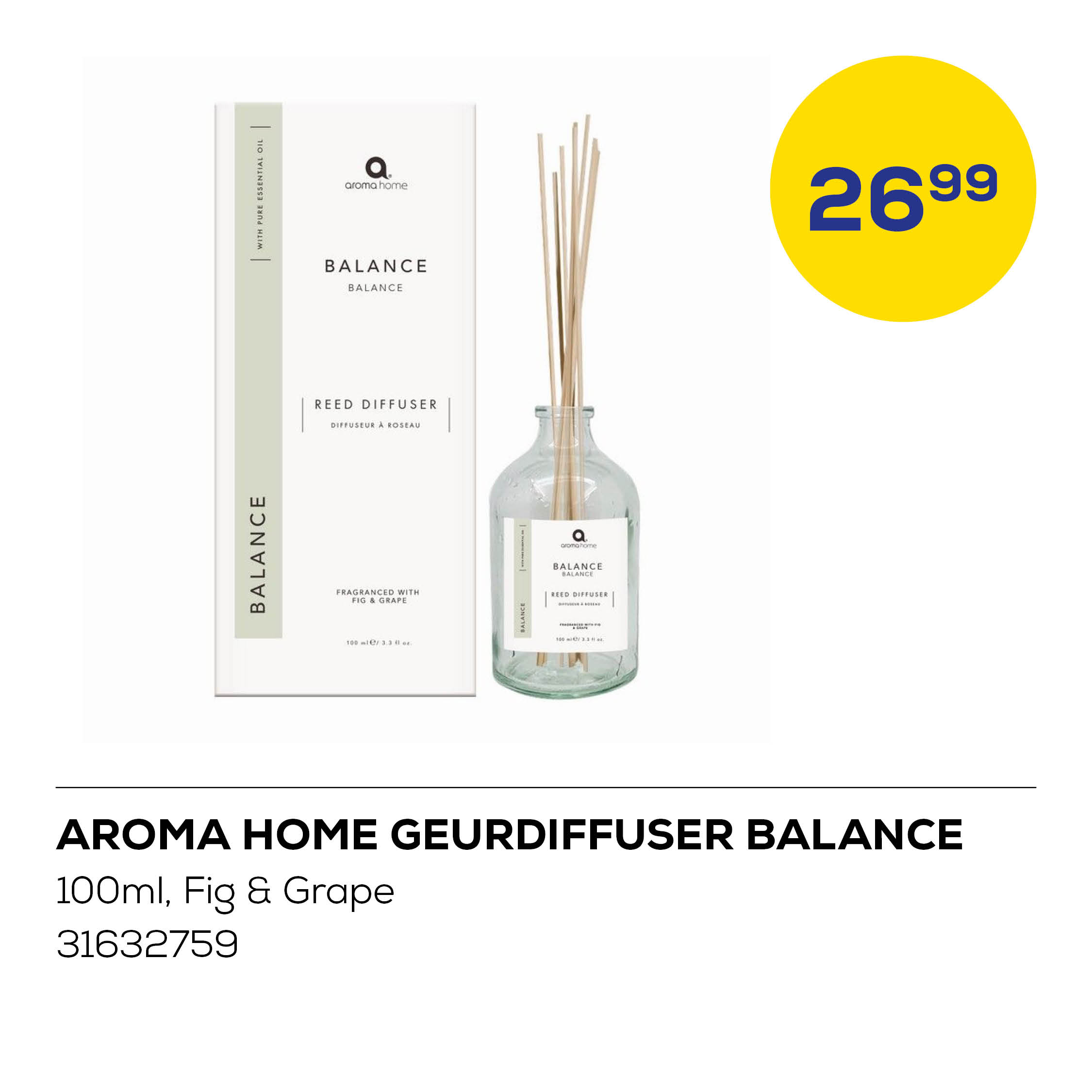 Aroma Home Geurdiffuser Balance 100ml Fig & Grape